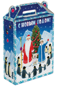 Сладкий новогодний подарок Подарок Пингвины ГК 703 1000 (картон) Сладкий новогодний подарок Подарок Пингвины ГК 703 1000 (картон)